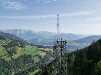 Montieren mittels Stockbaum Montieren mittels Stockbaum